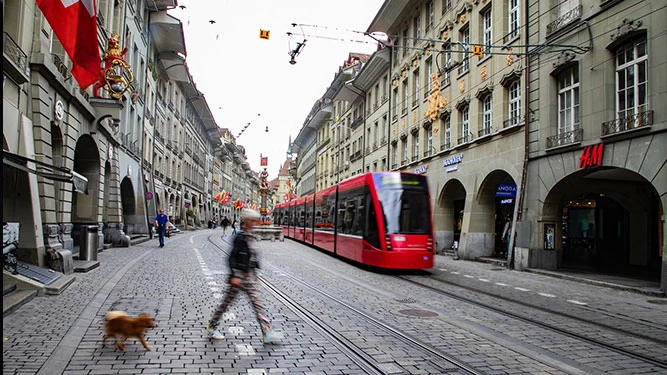 Altstadt von Bern mit Tram